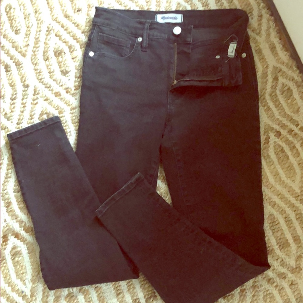 Madewell black denim skinny high rise